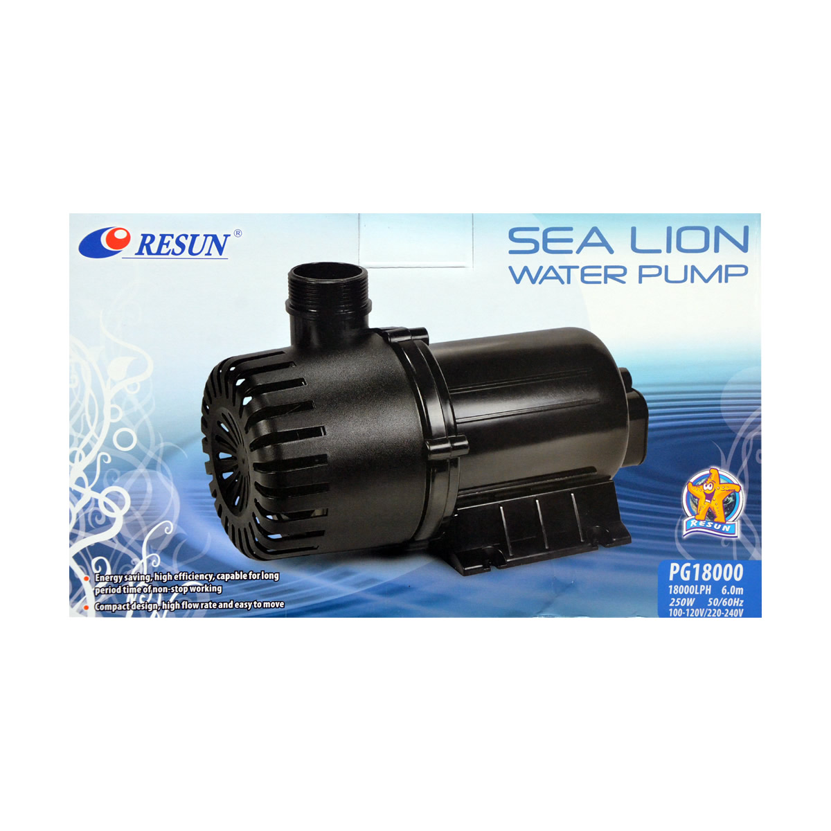 ReSun PG18000 Sea Lion Pond Circulation Water Pump 250W 18000L/H