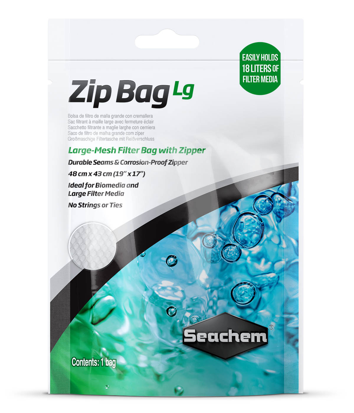 SEACHEM Zip Bag - LARGE