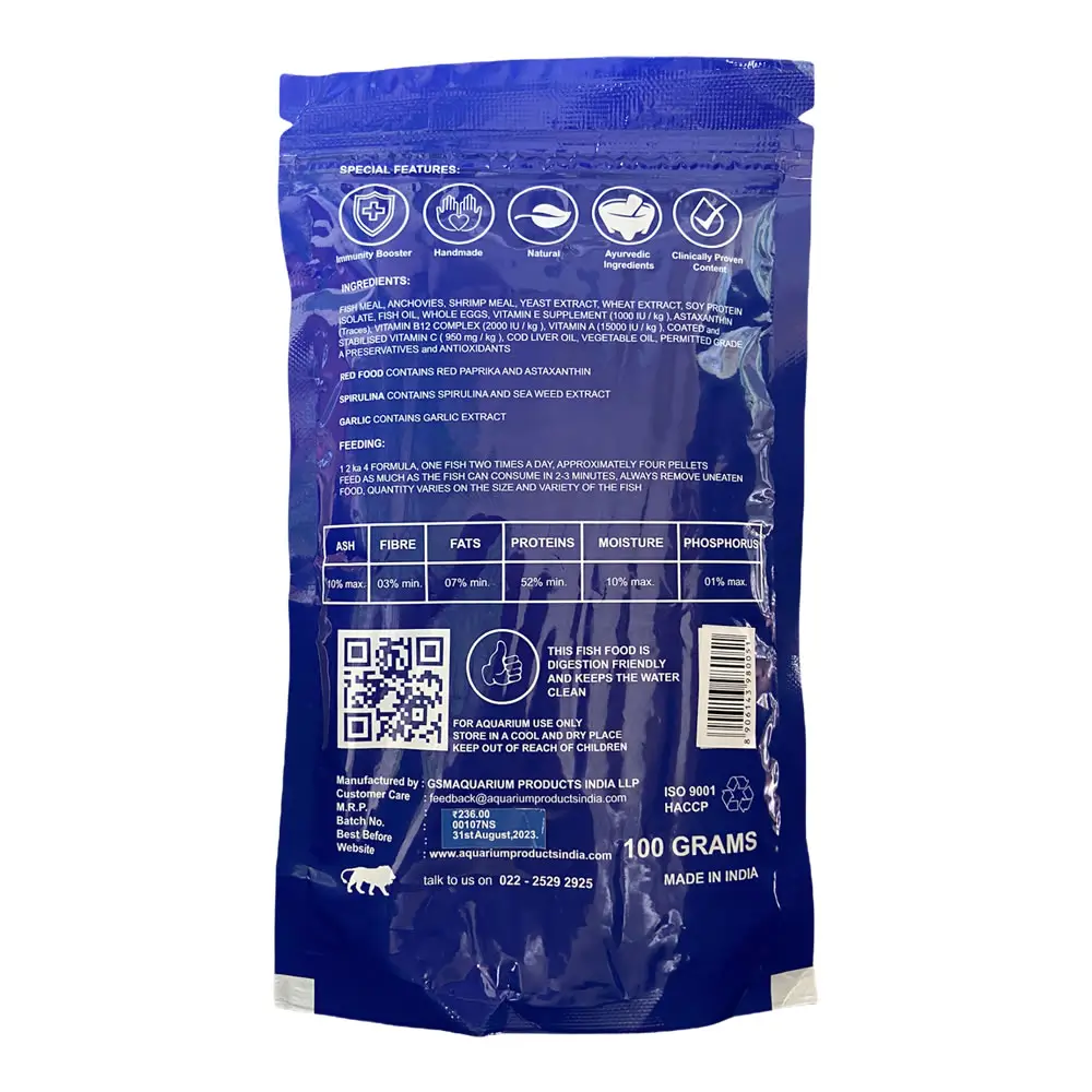 API Life Aayuh Neutral Fish Food Back