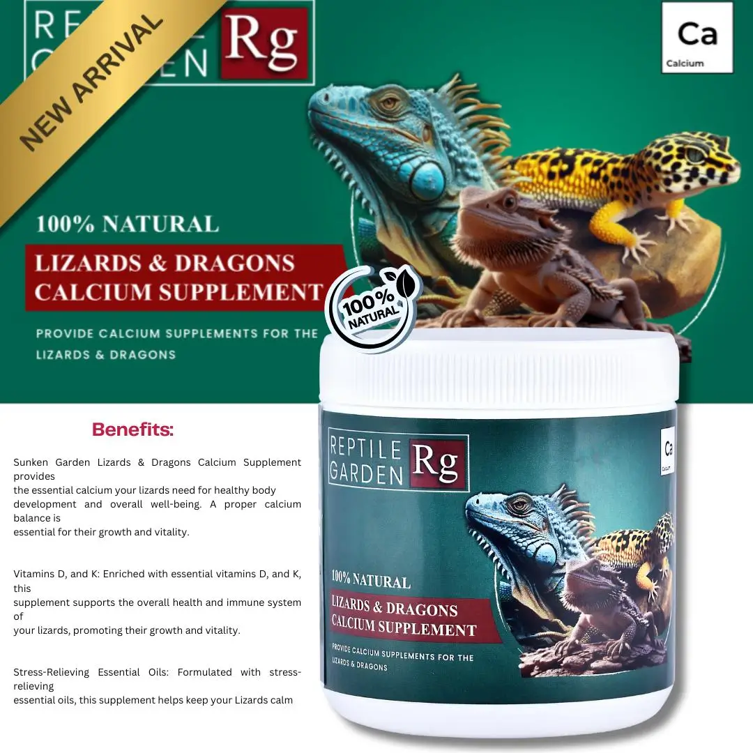 Reptile Garden Lizards & Dragons Calcium Supplement | 100g - Image 2