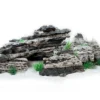 Black White Fogging Mountains Stone