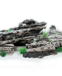 Black White Fogging Mountains Stone